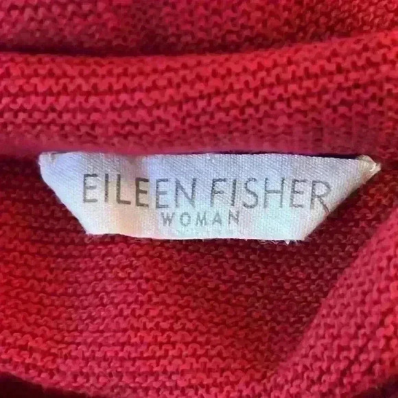 Eileen Fisher Woman Sweater Plus Size 2X-3X* Red Organic Cotton Christmas - Picture 2 of 9
